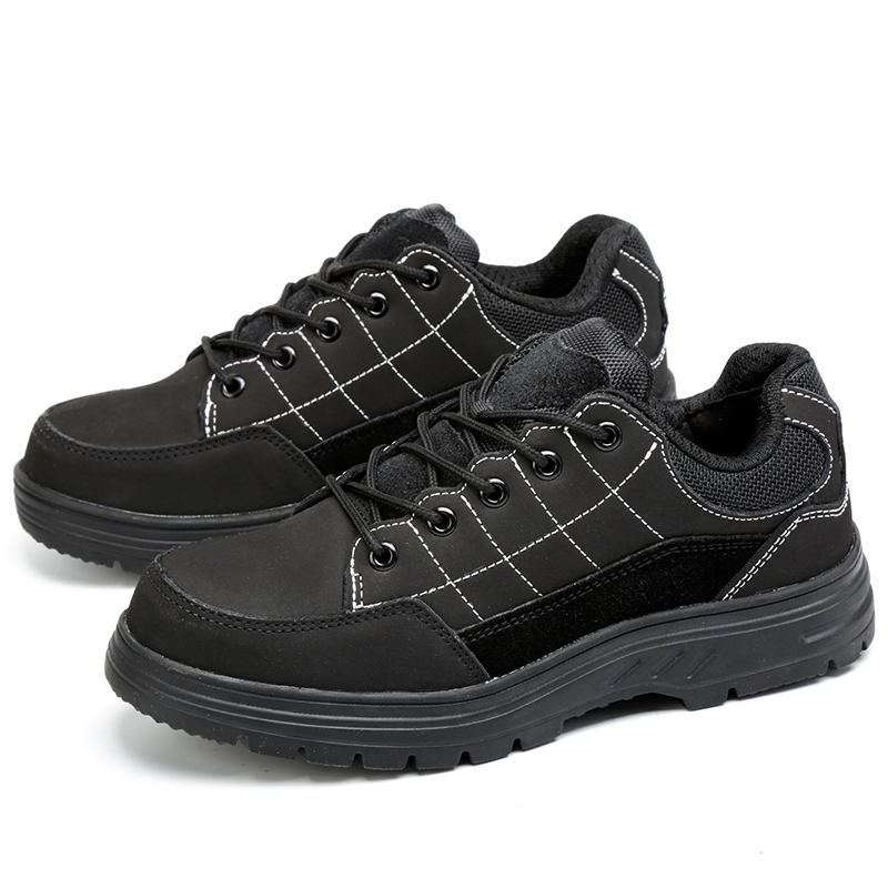 Black athletic safety trainer with dial closure