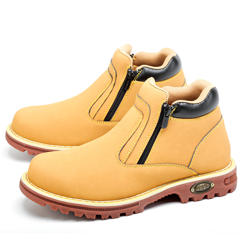 Wheat pull-on Chelsea safety boot