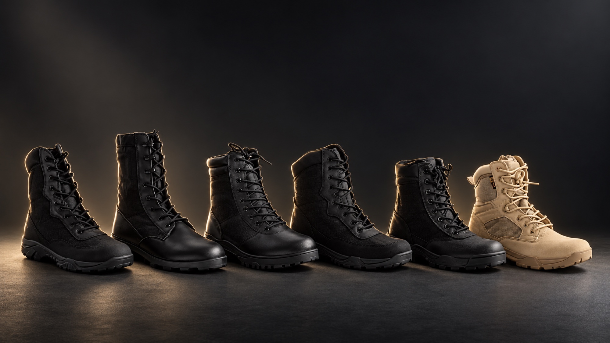 Tactical and duty boot manufacturing collection
